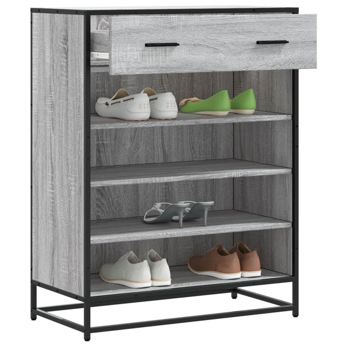 Pantofar, sonoma gri, 75x38x97,5 cm, lemn prelucrat/metal - WALTI WALTI