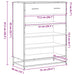 Pantofar, stejar maro, 75x38x97,5 cm, lemn prelucrat/metal - WALTI WALTI