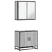 Set mobilier de baie, 2 piese, gri sonoma, lemn prelucrat - WALTI WALTI