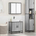 Set mobilier de baie, 2 piese, gri sonoma, lemn prelucrat - WALTI WALTI