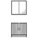 Set mobilier de baie, 2 piese, gri sonoma, lemn prelucrat - WALTI WALTI