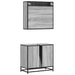 Set mobilier de baie, 2 piese, gri sonoma, lemn prelucrat - WALTI WALTI