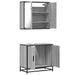 Set mobilier de baie, 2 piese, gri sonoma, lemn prelucrat - WALTI WALTI