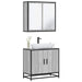 Set mobilier de baie, 2 piese, gri sonoma, lemn prelucrat - WALTI WALTI