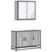 Set mobilier de baie, 2 piese, gri sonoma, lemn prelucrat - WALTI WALTI