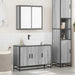 Set mobilier de baie, 2 piese, gri sonoma, lemn prelucrat - WALTI WALTI