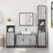 Set mobilier de baie, 2 piese, gri sonoma, lemn prelucrat - WALTI WALTI