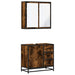 Set mobilier de baie, 2 piese, stejar fumuriu, lemn prelucrat - WALTI WALTI