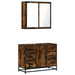 Set mobilier de baie, 2 piese, stejar fumuriu, lemn prelucrat - WALTI WALTI
