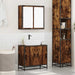 Set mobilier de baie, 2 piese, stejar fumuriu, lemn prelucrat - WALTI WALTI