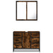 Set mobilier de baie, 2 piese, stejar fumuriu, lemn prelucrat - WALTI WALTI