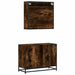 Set mobilier de baie, 2 piese, stejar fumuriu, lemn prelucrat - WALTI WALTI