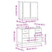 Set mobilier de baie, 2 piese, stejar fumuriu, lemn prelucrat - WALTI WALTI