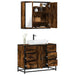 Set mobilier de baie, 2 piese, stejar fumuriu, lemn prelucrat - WALTI WALTI
