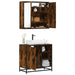 Set mobilier de baie, 2 piese, stejar fumuriu, lemn prelucrat - WALTI WALTI
