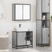 Set mobilier de baie, 2 piese, gri sonoma, lemn prelucrat - WALTI WALTI