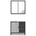 Set mobilier de baie, 2 piese, gri sonoma, lemn prelucrat - WALTI WALTI