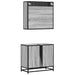 Set mobilier de baie, 2 piese, gri sonoma, lemn prelucrat - WALTI WALTI