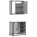 Set mobilier de baie, 2 piese, gri sonoma, lemn prelucrat - WALTI WALTI