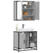 Set mobilier de baie, 2 piese, gri sonoma, lemn prelucrat - WALTI WALTI