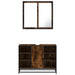 Set mobilier de baie, 2 piese, stejar fumuriu, lemn prelucrat - WALTI WALTI