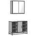 Set mobilier de baie, 2 piese, gri sonoma, lemn prelucrat - WALTI WALTI