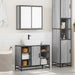 Set mobilier de baie, 2 piese, gri sonoma, lemn prelucrat - WALTI WALTI