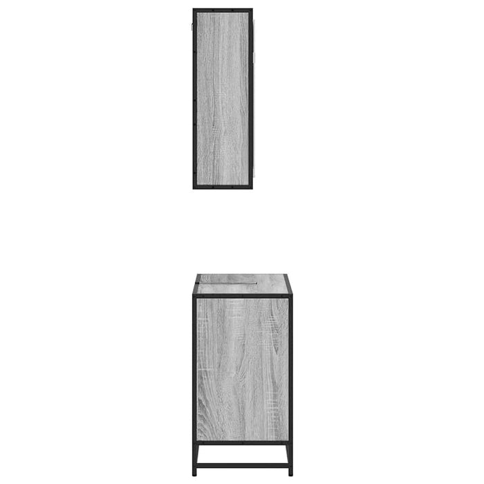 Set mobilier de baie, 2 piese, gri sonoma, lemn prelucrat - WALTI WALTI