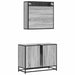 Set mobilier de baie, 2 piese, gri sonoma, lemn prelucrat - WALTI WALTI