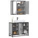 Set mobilier de baie, 2 piese, gri sonoma, lemn prelucrat - WALTI WALTI