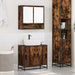 Set mobilier de baie, 2 piese, stejar fumuriu, lemn prelucrat - WALTI WALTI