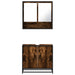 Set mobilier de baie, 2 piese, stejar fumuriu, lemn prelucrat - WALTI WALTI