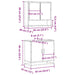 Set mobilier de baie, 2 piese, stejar fumuriu, lemn prelucrat - WALTI WALTI