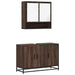 Set mobilier de baie, 2 piese, stejar maro, lemn prelucrat - WALTI WALTI
