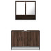 Set mobilier de baie, 2 piese, stejar maro, lemn prelucrat - WALTI WALTI