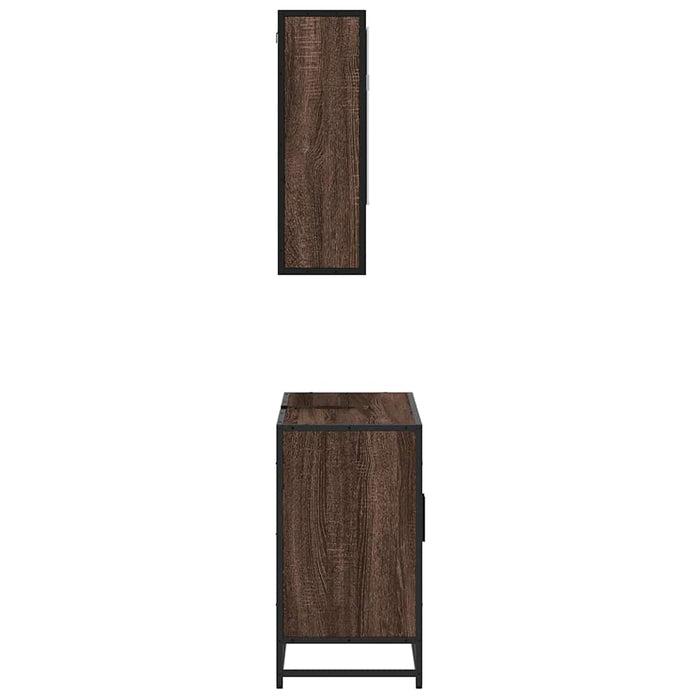 Set mobilier de baie, 2 piese, stejar maro, lemn prelucrat - WALTI WALTI