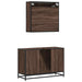 Set mobilier de baie, 2 piese, stejar maro, lemn prelucrat - WALTI WALTI