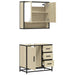 Set mobilier de baie, 2 piese, stejar sonoma, lemn prelucrat - WALTI WALTI