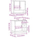 Set mobilier de baie, 2 piese, stejar sonoma, lemn prelucrat - WALTI WALTI