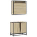 Set mobilier de baie, 2 piese, stejar sonoma, lemn prelucrat - WALTI WALTI