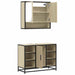 Set mobilier de baie, 2 piese, stejar sonoma, lemn prelucrat - WALTI WALTI