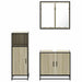 Set mobilier de baie, 3 piese, stejar sonoma, lemn prelucrat - WALTI WALTI