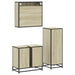 Set mobilier de baie, 3 piese, stejar sonoma, lemn prelucrat - WALTI WALTI