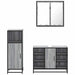 Set mobilier de baie, 3 piese, gri sonoma, lemn prelucrat - WALTI WALTI