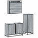 Set mobilier de baie, 3 piese, gri sonoma, lemn prelucrat - WALTI WALTI