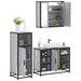 Set mobilier de baie, 3 piese, gri sonoma, lemn prelucrat - WALTI WALTI