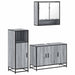 Set mobilier de baie, 3 piese, gri sonoma, lemn prelucrat - WALTI WALTI