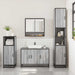 Set mobilier de baie, 3 piese, gri sonoma, lemn prelucrat - WALTI WALTI