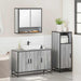 Set mobilier de baie, 3 piese, gri sonoma, lemn prelucrat - WALTI WALTI