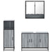 Set mobilier de baie, 3 piese, gri sonoma, lemn prelucrat - WALTI WALTI